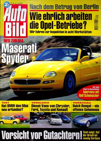 Deckblatt Auto Bild (30/2001)